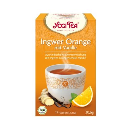Yogi narancsos gyömbér tea vaníliával bio 17 x 1,8 g