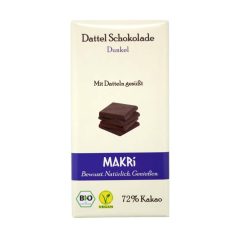 Makri datolya étcsokoládé bio 72% 85 g