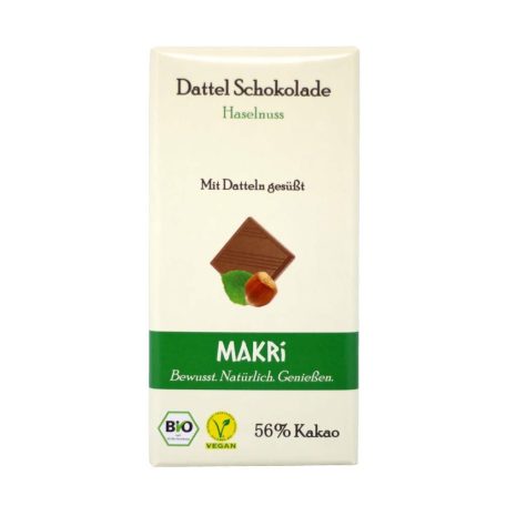 Makri datolya csokoládé mogyoróval bio 56% 85 g